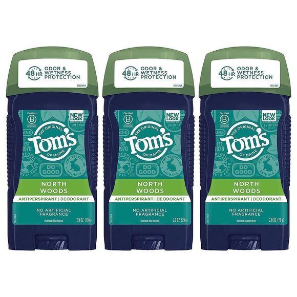 Antiperspirant Deodorant For Men, North Woods, 2.8 Oz. 3-Pack (Packaging May Va
